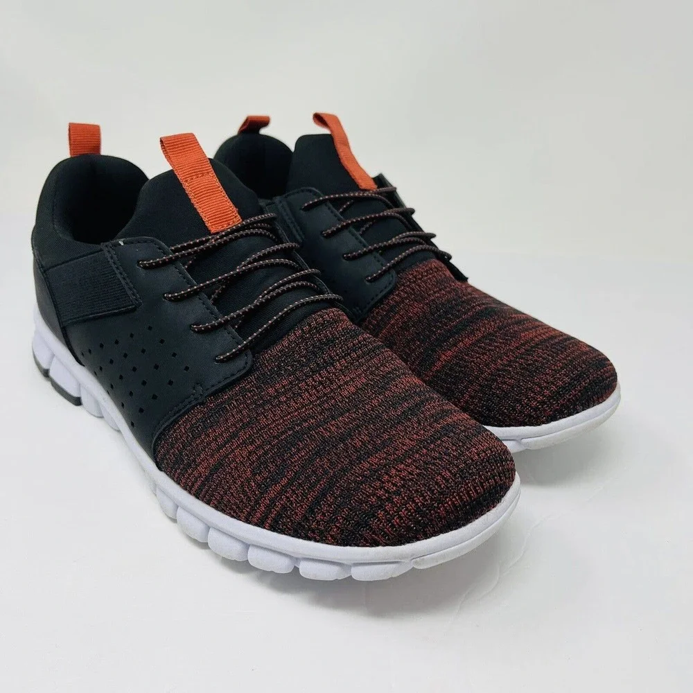 Deer Stags Mens Sz 10M NoSoX Betts Flexible Sole Bungee Lace Black